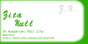 zita mull business card